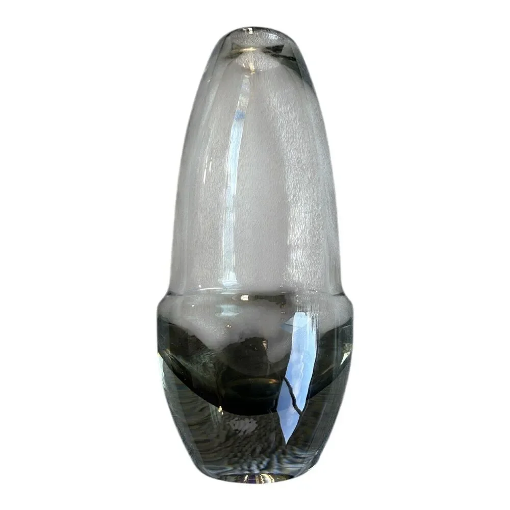 Holmegaard Smoke Art Glass Vase by Per Lutken Danish Classic Piece Unmarked 9”